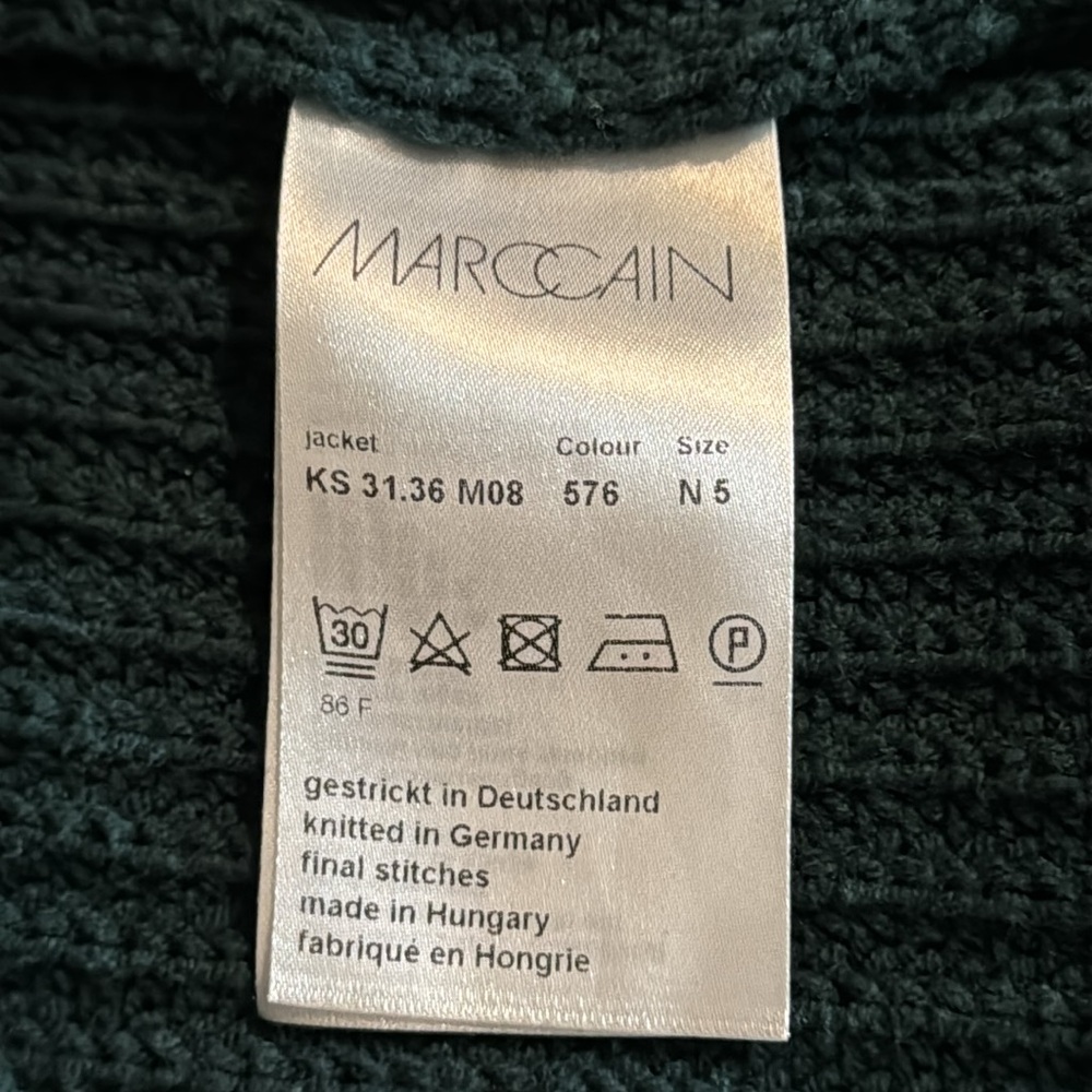 Marc Cain Green Knit Open Front Sweater Cardigan - Picture 13 of 16
